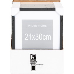 Marbella Frame Display - Frame Display, MDF/glas, 7 st. zwart en 8 st. naturel, 21x30 cm