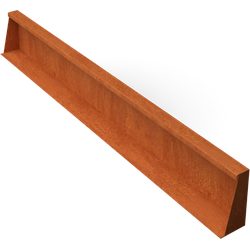 Fronta Keerwanden cortenstaal recht stuk L150 x B10 x H20 cm