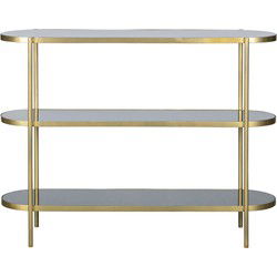 BePureHome Smokey Sidetable Metaal/glas Antique Brass