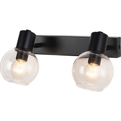 Aris wand licht 2x E14 helder glas
