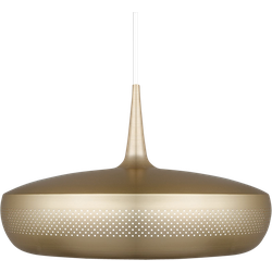 Clava Dine hanglamp brushed brass - met koordset wit - Ø 43 cm