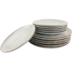 OTIX Serviesset - 12-delig - Bordenset - 6-persoons - Ontbijtborden - Dinerborden - Beige - Keramiek - MAPLE