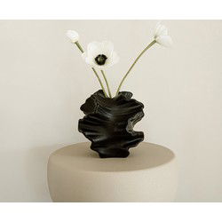 Indore Home - Coral vaas S - Vaas keramiek - Decoratieve accessoires - Zwart