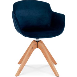 Stoel met armleuningen BERNI blauw
