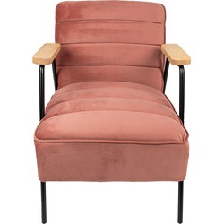 Clayre & Eef Fauteuil met Armleuning  60x69x78 cm Roze Textiel Relax Stoel