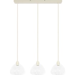 Light & Living - hanglamp - Bisho - beige - glas - grote eettafellamp - E27 - 2982143