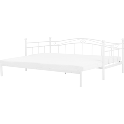 Beliani TULLE - Onderschuifbed-Wit-Staal