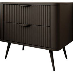 Meubella - Nachtkastje Lima - Zwart - 63 cm