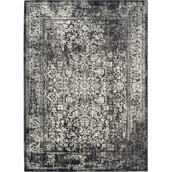 Safavieh Transitional Indoor Geweven Vloerkleed, Evoke Collectie, EVK256, in Zwart & Grijs, 201 X 274 cm