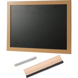 Schoolbord/krijtbord incl. krijtje met wisser 30 x 40 cm - Krijtborden