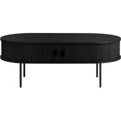 Salontafel 60x120cm - Zwart - Eikenhout - Tafel Nola