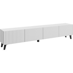 Meubella - TV-Meubel Pulse - Wit - 190 cm