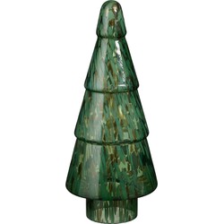 House of Seasons Kerstversiering Kerstboom - 16x16x41.5 cm - Glas - Groen