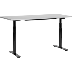 DESTINAS - Elektrisch bureau - Grijs/Zwart - 160 x 72 cm - MDF