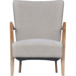 Fauteuil van eikenhout en linnen, Jacques