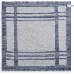 Knit Factory Gebreide Keukendoek - Keukenhanddoek Olivia - Ecru/Jeans - 50x50 cm