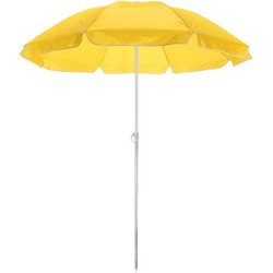 Strand/tuin parasol - geel - dia 145 cm - Verstelbaar - Parasols
