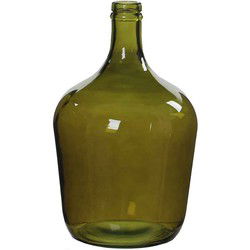 Mica Decorations diego glazen fles groen maat in cm: 30 x 18