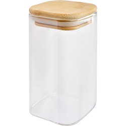 Clayre & Eef Voorraadpot  6x6x12 cm Transparant Glas Voorraadbus