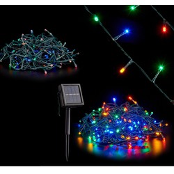 Krist+ lichtsnoer - 200 leds - gekleurd - 10 m - solar - Kerstverlichting kerstboom