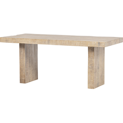 Basiclabel Balk Eettafel - Mangohout - Naturel - 76x180x90 