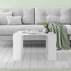 Salontafel 65x65x40 cm wit ML design