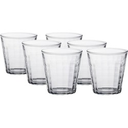 6x Drinkglazen/waterglazen transparant Prisme 220 ml - Drinkglazen