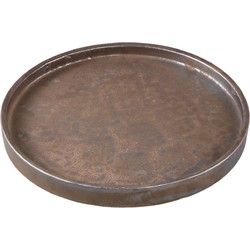 PTMD Plateau Kasim - 33x33x3 cm - Keramiek - Brons