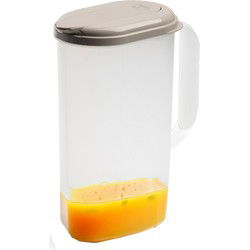 Plasticforte Waterkan met deksel - 2L - taupe - kunststof - Schenkkannen