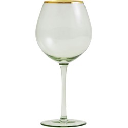 Nordal GREENA wijn glas groen met gouden rand