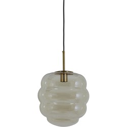 Light&living Hanglamp Ø30x37 cm MISTY glas amber+goud