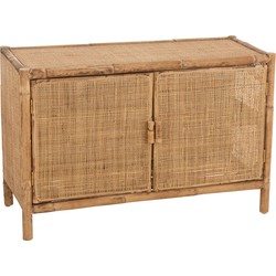 J-line - Kast Ozara 2deur Rotan Naturel - 100x40x65cm