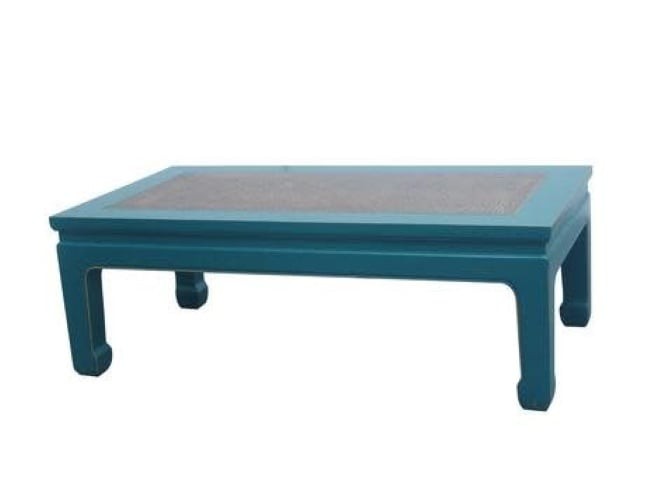 Fine Asianliving Chinese Salontafel Teal Bamboe B132xD70xH45cm - 