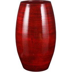 Mica Decorations lester vaas rond rood maat: 50 x 30cm