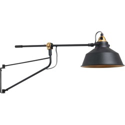 Wandlamp verstelbare arm Mexlite Nové Goud