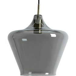 Light & Living - hanglamp - Solly - zwart - glas smoke glas - Ø 30cm - E27 - 2969012