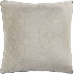 PTMD Suky Taupe suede leather cushion square L