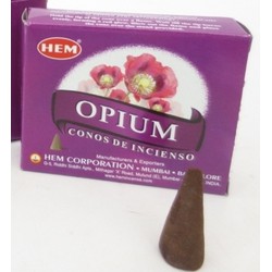 Wierook kegeltjes in huisgeur Opium - 10x kleine kegeltjes - Wierookstokjes