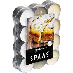 Spaas waxinelichtjes - 24x - White Cake Vanilla - 4,5 branduren - geurkaarsen