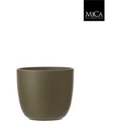Tusca pot rond groen h14xd14,5 cm I - Mica Decorations