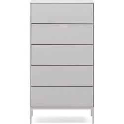 Kave Home - Vedrana-ladekast met 5 laden witgelakt MDF 60 x 114 cm