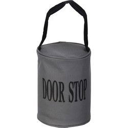 Esschert Design Canvas deurstopper grijs - 1x - 16 x 12.5 cm - Deurstoppers
