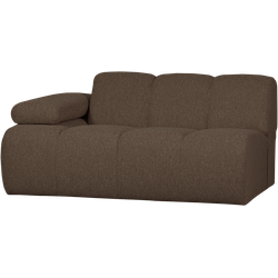 WOOOD Mojo 1,5-Zits Bank Met Arm Links - Bouclé - Bruin - 74x160x97