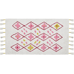 CAVUS - Laagpolig vloerkleed - Wit - 80 x 150 cm - Katoen