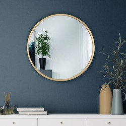 Wandspiegel Ø 60 cm goud van glas met metalen lijst WOMO-design