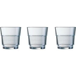 Waterglazen/drinkglazen - 12x - transparant - 200 ml - glas - glazen - Drinkglazen