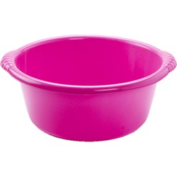 Kunststof teiltje/afwasbak rond 15 liter roze - Afwasbak