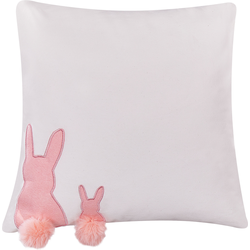 PHLOX - Sierkussen - Wit/Roze - Polyester