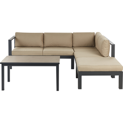 MESSINA - Loungeset voor 5 - Zandbeige - Aluminium