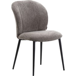 LABEL51 Eetkamerstoel Vino - Stone - Elite - Black Frame